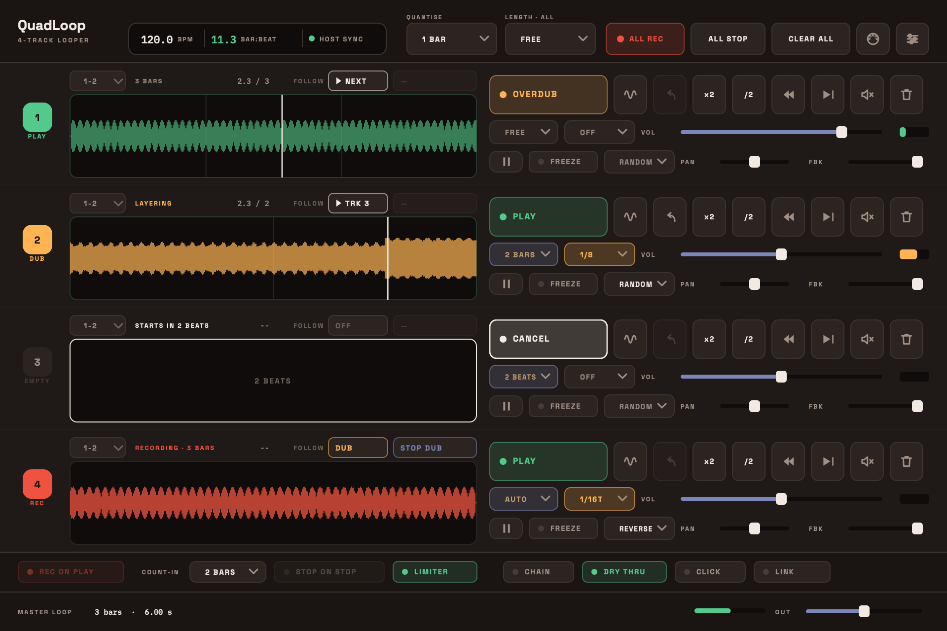 QuadLoop Ember theme